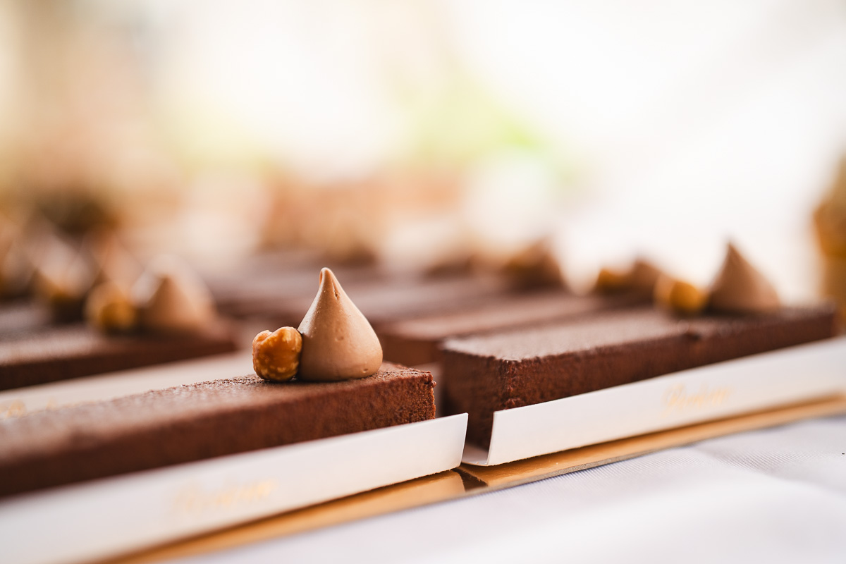 Detail of Perlette pastries, wedding cocktail at La Bélonie, Tarn